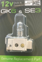 SPA ELECTRICS GK6 & SE3 REPLACEMENT GLOBE 12 VOLT & CONNECTOR