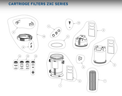 ZODIAC ZXC CARTRIDGE FILTER SPARE PARTS.