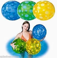 SPOTTED BEACH BALLS 51CM (20") AVAIL IN GREEN, YELLOW OR BLUE