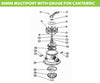ASTRAL MULTIPORT VALVE WITH GAUGE FOR CANTABRIC SPARE PARTS - 76053 SUITS CA300, CA340, CA400.