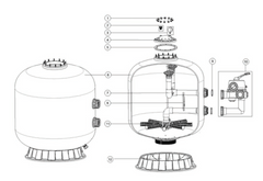 ASTRAL FIBREGLASS SAND FILTER SPARE PARTS APS700 (SIDE MOUNT)