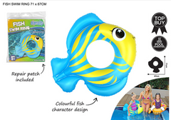 AIRTIME FISH SWIM RING 71 X 67CM