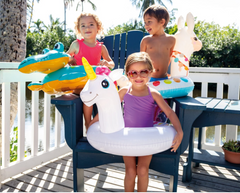 INTEX BIG ANIMAL SWIM RING 56CM AGES 3-6  - GATOR, LLAMA OR UNICORN
