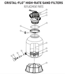 PENTAIR STA-RITE CRISTALFLO II SAND FILTER SPARE PARTS