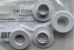 SE12 SPA ELECTRICS DRESS RING - PUSH IN - 25MM - CONCRETE INSTALLATION - PACK OF 4