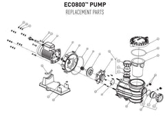 PENTAIR ECO800 & EVMX800 ENVIROMAX POOL PUMP SPARE PARTS