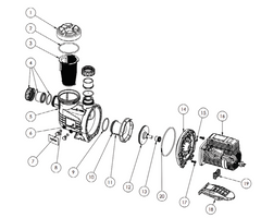 ASTRAL E-SERIES (ECO) MKII PUMP SPARE PARTS - Models 21140, 21170, 21230.
