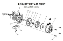 ONGA LEISURETIME LTP AGP POOL PUMP SPARE PARTS (LTP400A, LTP550A, LTP750A)