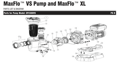 HAYWARD MAXFLO VS & MAXFLO XL POOL PUMP SPARE PARTS