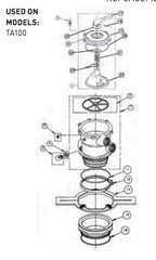 PENTAIR MULTIPORT VALVE 50MM TAGELUS SPARE PARTS