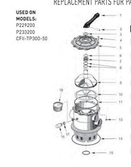 PENTAIR ONGA MULTIPORT VALVE 50MM PANTERA & CRISTALFLO SPARE PARTS