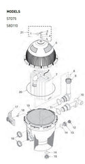 PENTAIR SYSTEM:3 MODULAR D.E. FILTER SPARE PARTS - S7D75 & S8D110