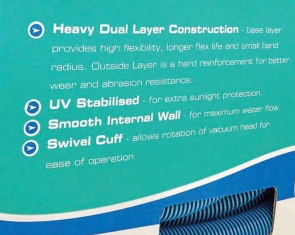 LINCOLN MANUAL CONTINUOUS POOL HOSE 38MM X 15 METRES