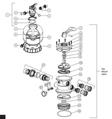 ZODIAC TITAN THERMOPLASTIC SAND FILTER SPARE PARTS TP500 - TP700