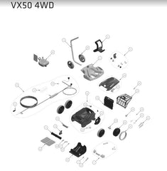 ZODIAC VX50 4WD ROBOTIC POOL CLEANER SPARE PARTS