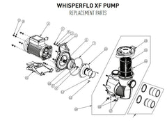 PENTAIR WHISPERFLO XF POOL PUMP SPARE PARTS