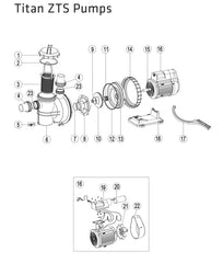 ZODIAC TITAN ZTS PUMP SPARE PARTS