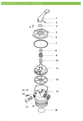 ASTRAL MULTIPORT VALVE SPARE PARTS, RX, FG & E SERIES (SEPT 09 - CURRENT) Models 76032 & 76033