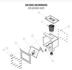 PENTAIR ONGA SK1000 SKIMMER BOX SPARE PARTS